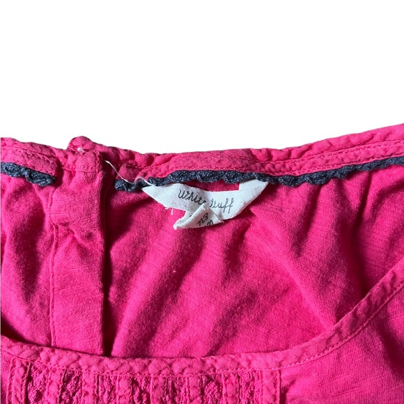 White Stuff Pink Sleeveless T-shirt Size 16 UK Buttoned Back Excellent Condition - Picture 3 of 8